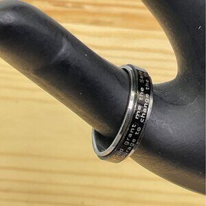 Stainless Steel Full Serentiy Prayer Spinner Ring